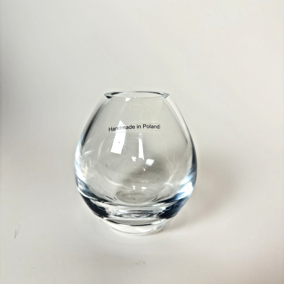 Vintage Art Glass Vase Handmade In Poland - Picture 1 of 10